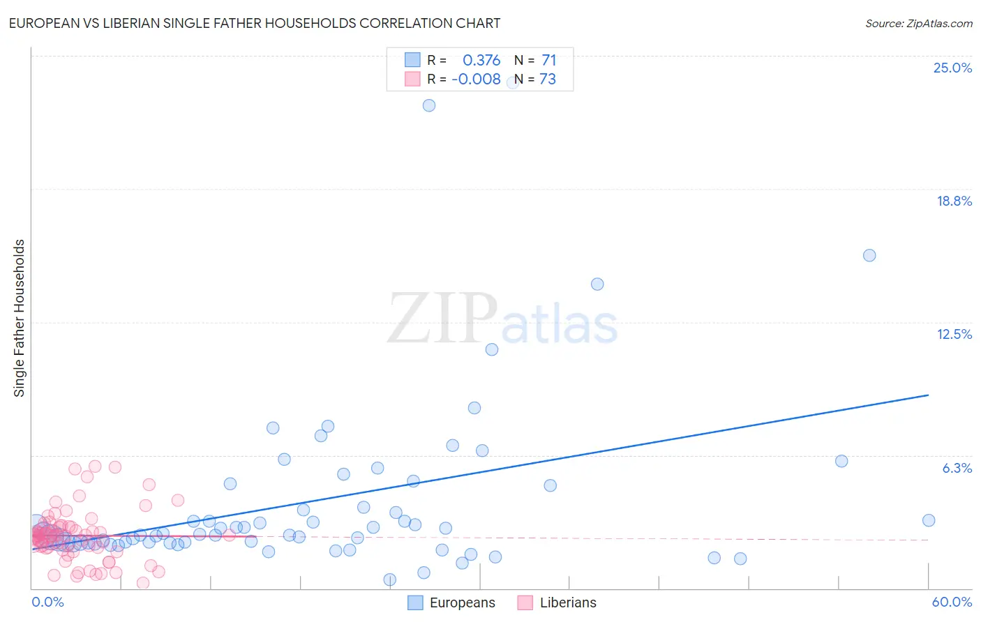 European vs Liberian Single Father Households