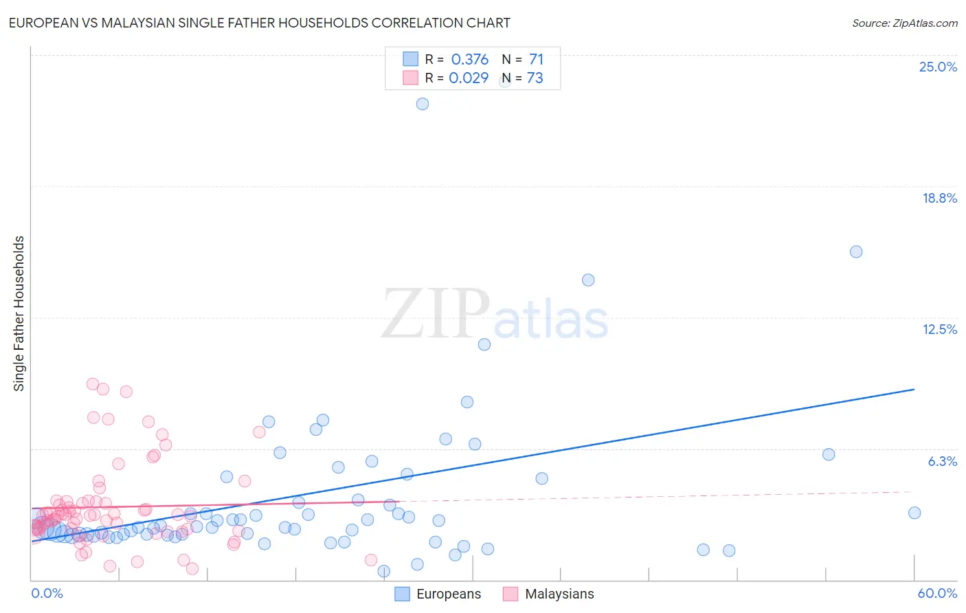 European vs Malaysian Single Father Households