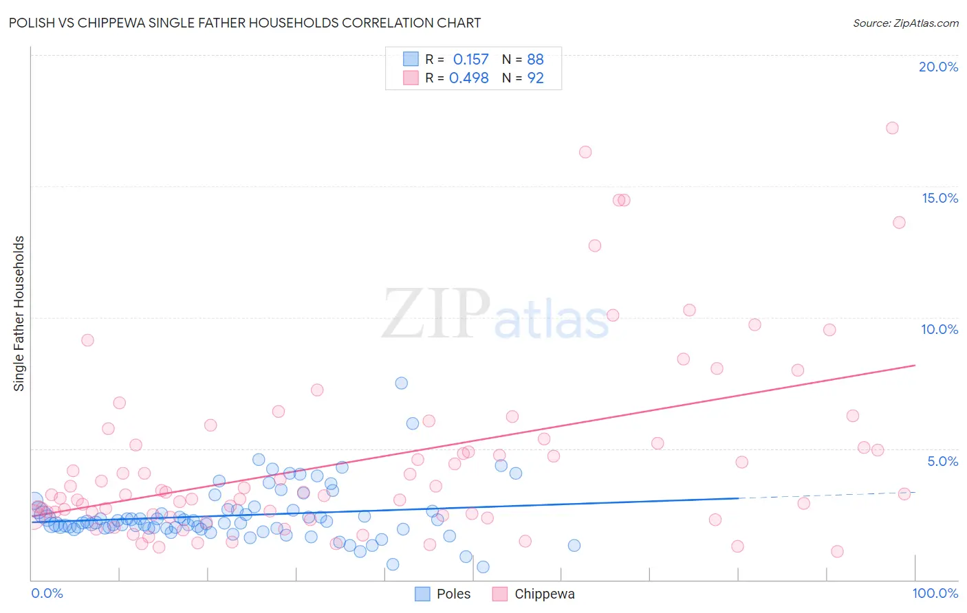 Polish vs Chippewa Single Father Households