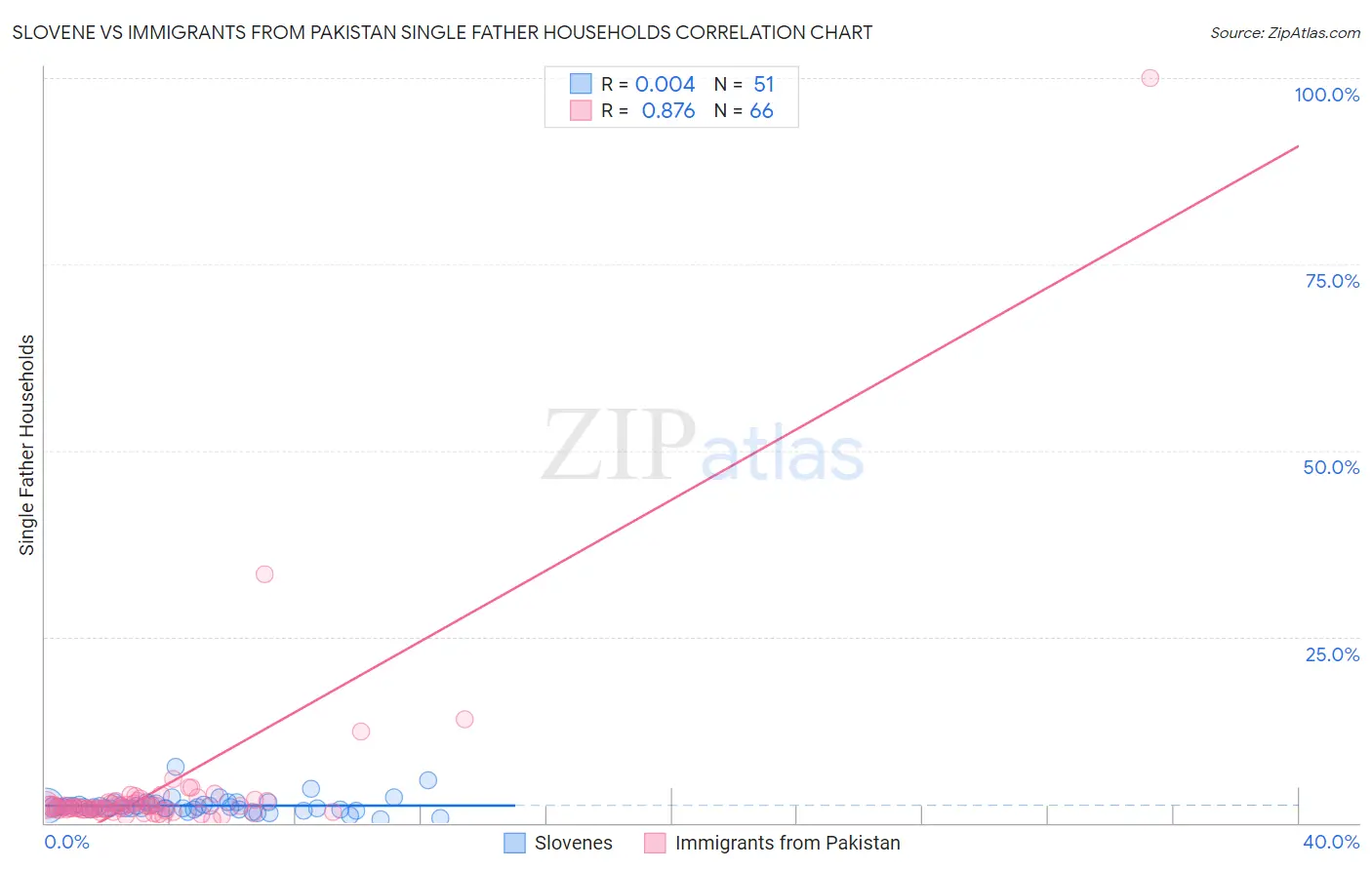 Slovene vs Immigrants from Pakistan Single Father Households