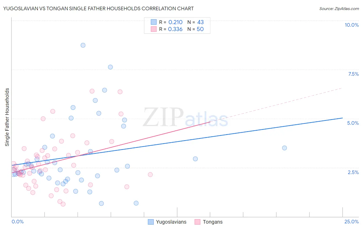 Yugoslavian vs Tongan Single Father Households