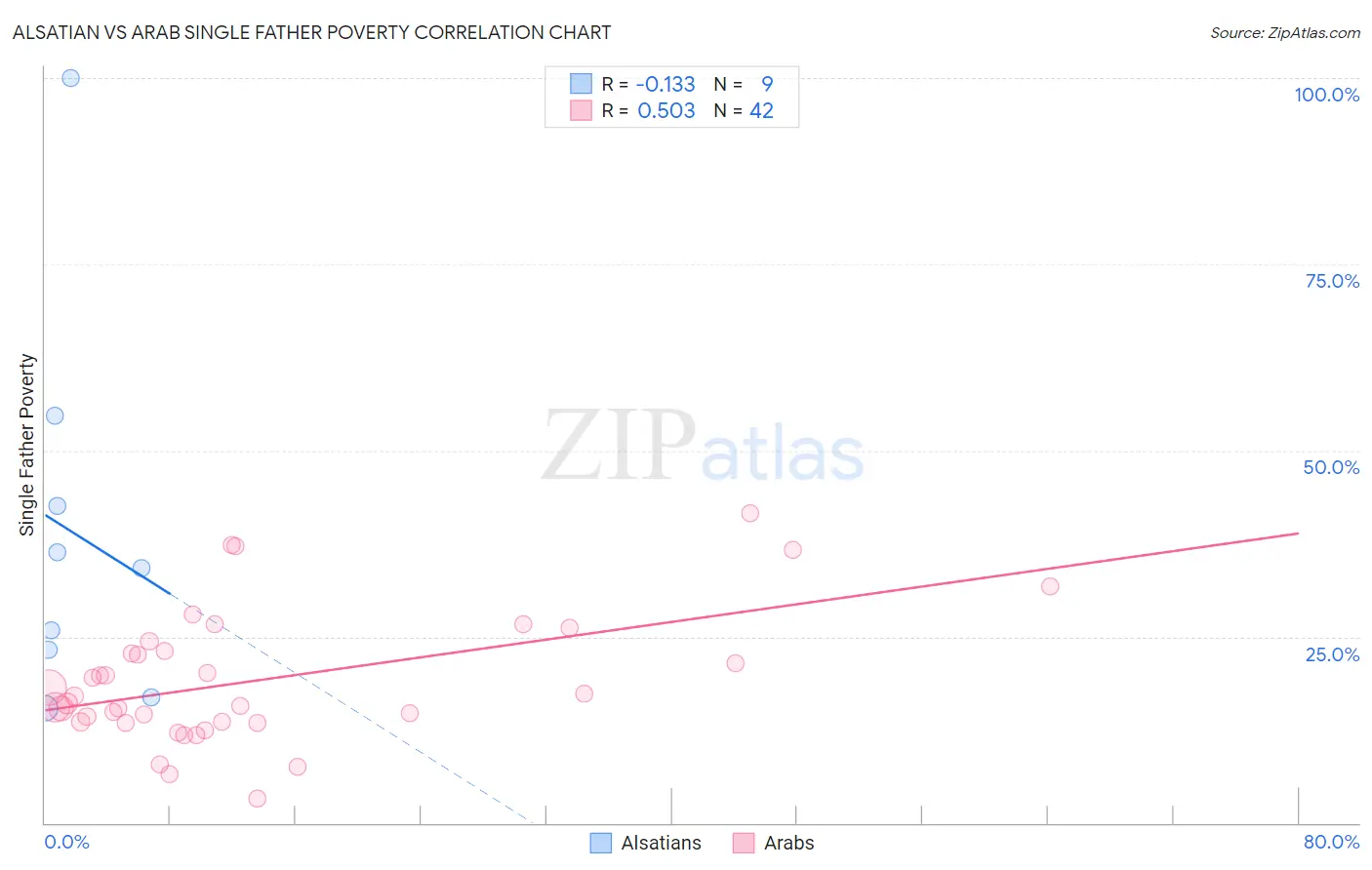 Alsatian vs Arab Single Father Poverty