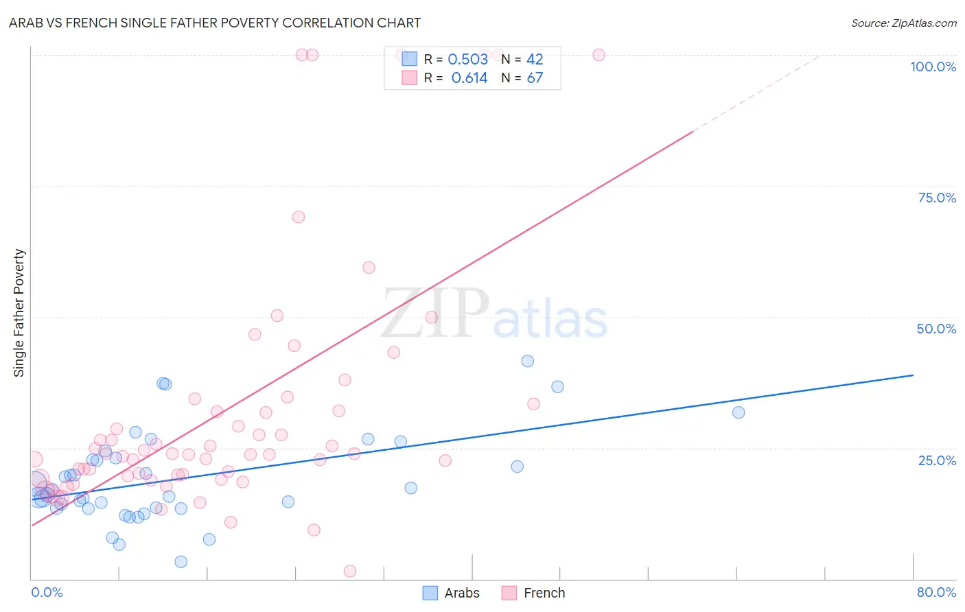 Arab vs French Single Father Poverty