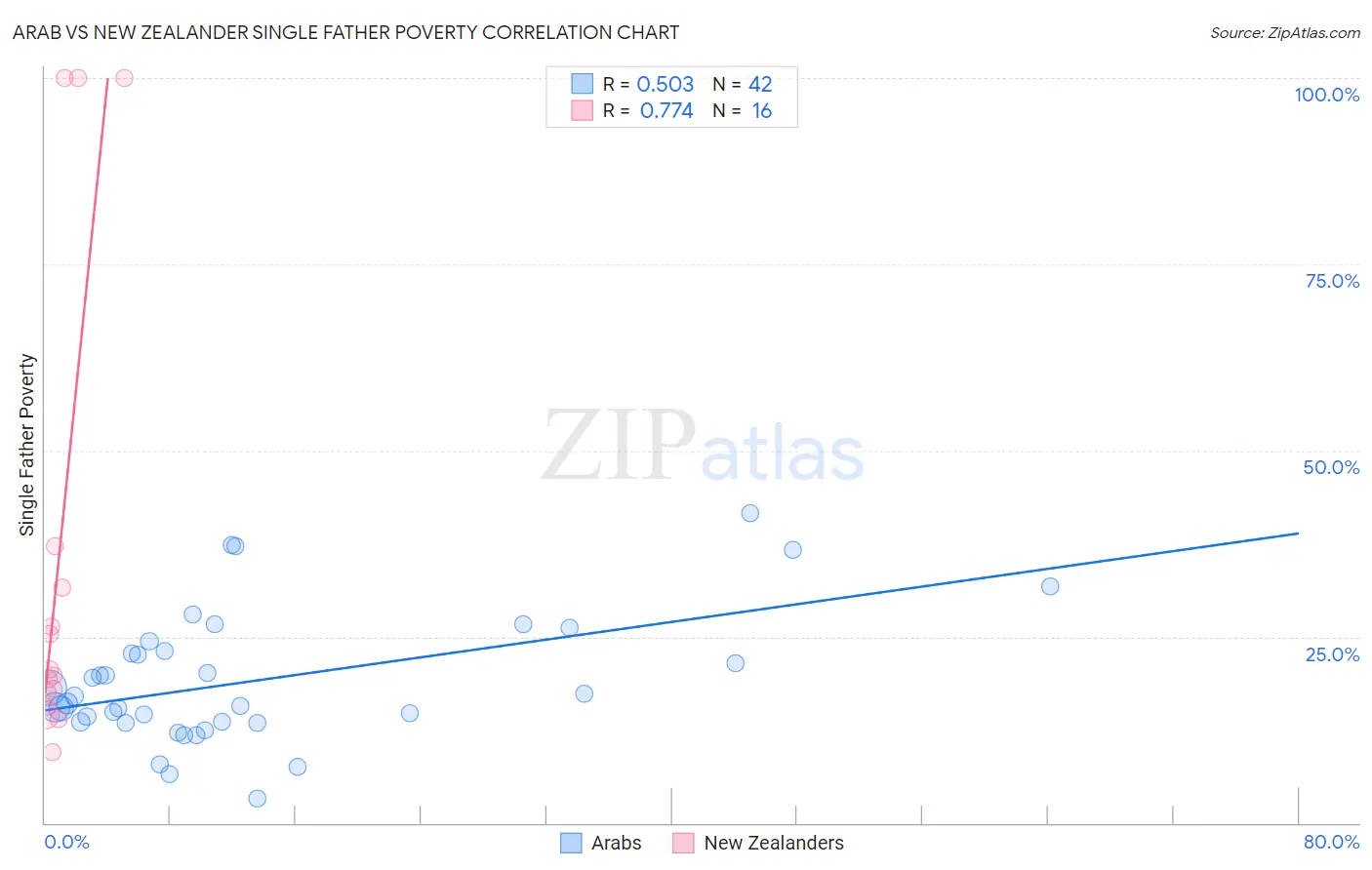 Arab vs New Zealander Single Father Poverty