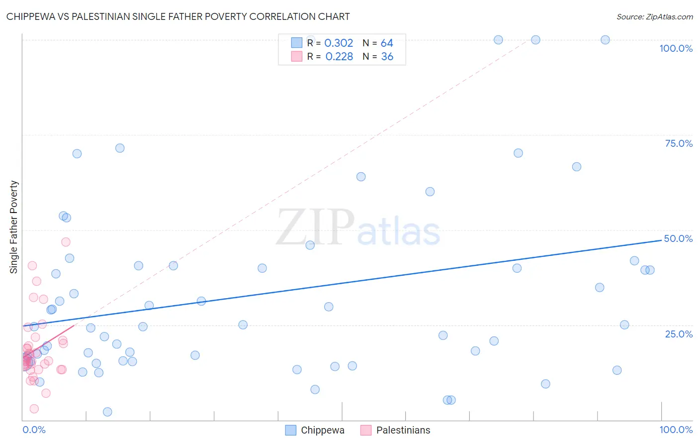 Chippewa vs Palestinian Single Father Poverty