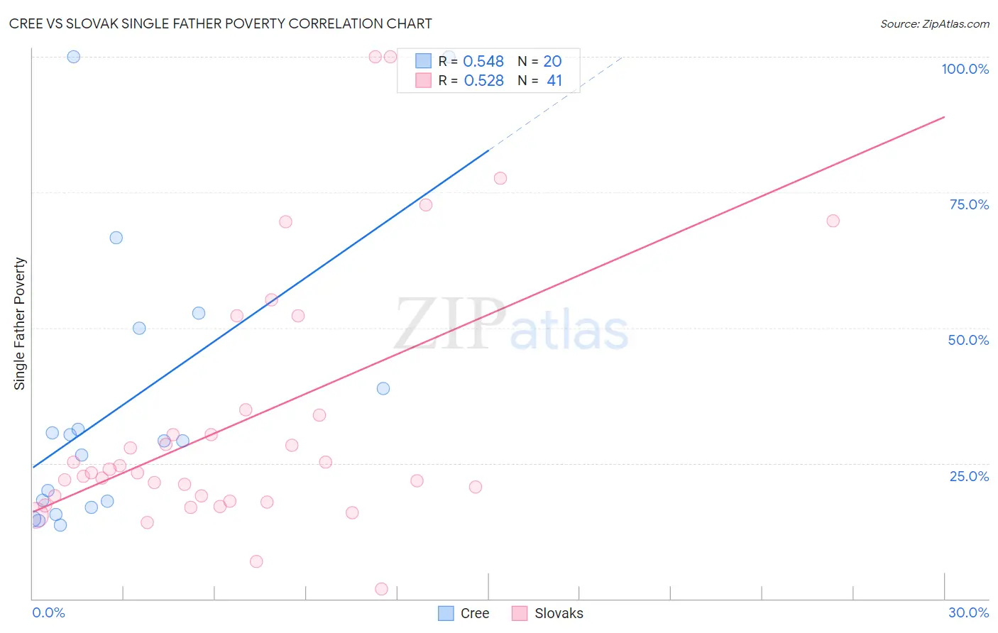 Cree vs Slovak Single Father Poverty