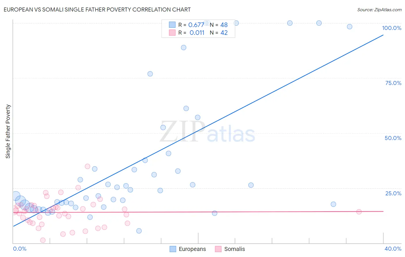 European vs Somali Single Father Poverty