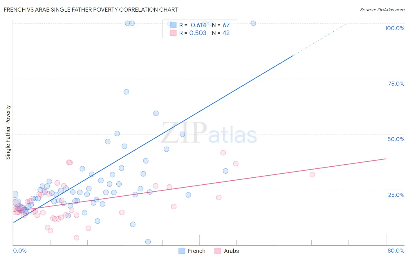 French vs Arab Single Father Poverty