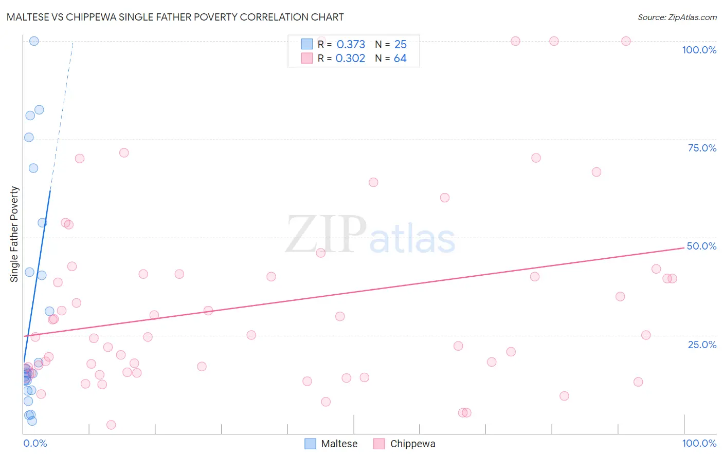 Maltese vs Chippewa Single Father Poverty