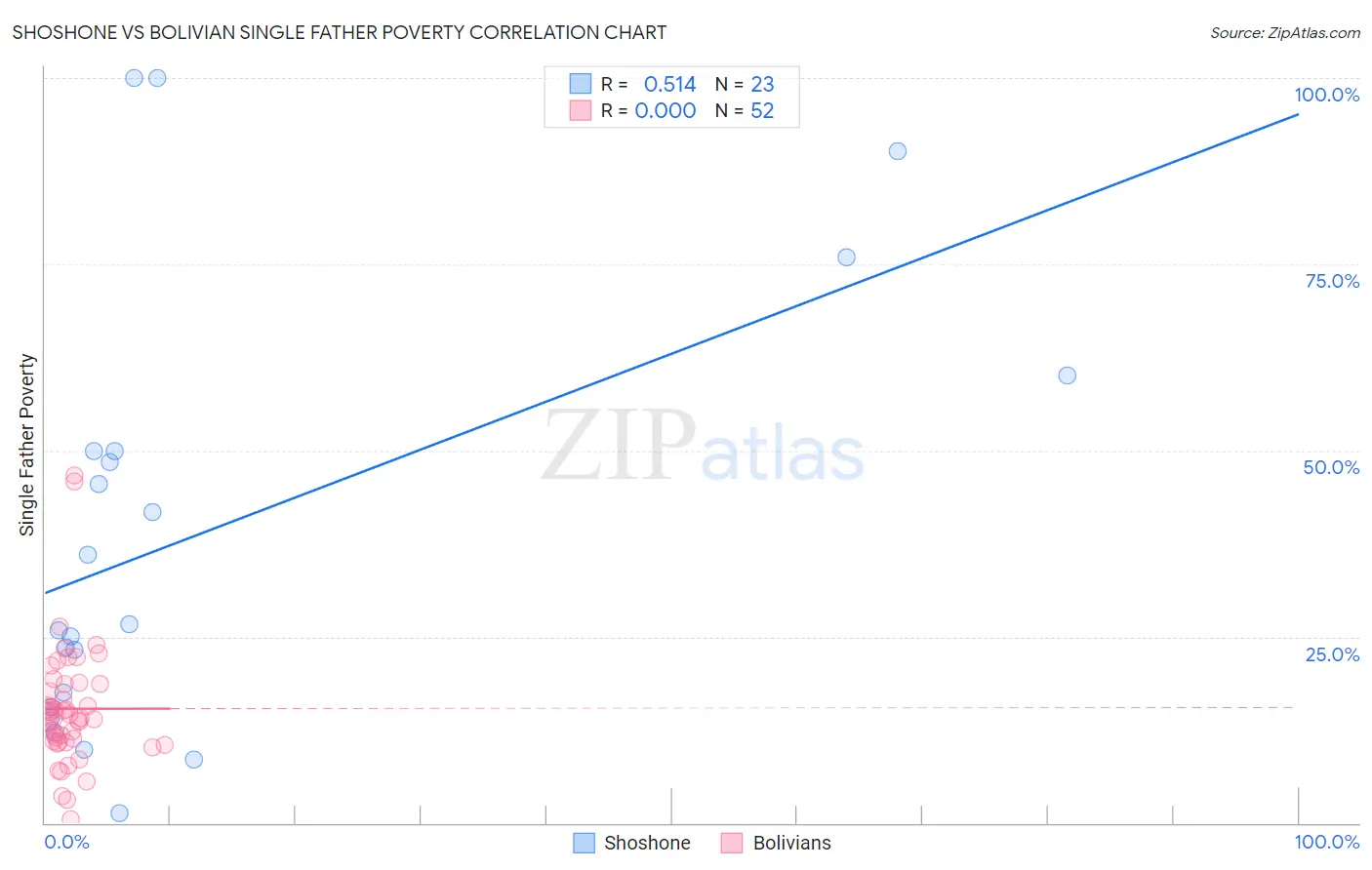 Shoshone vs Bolivian Single Father Poverty