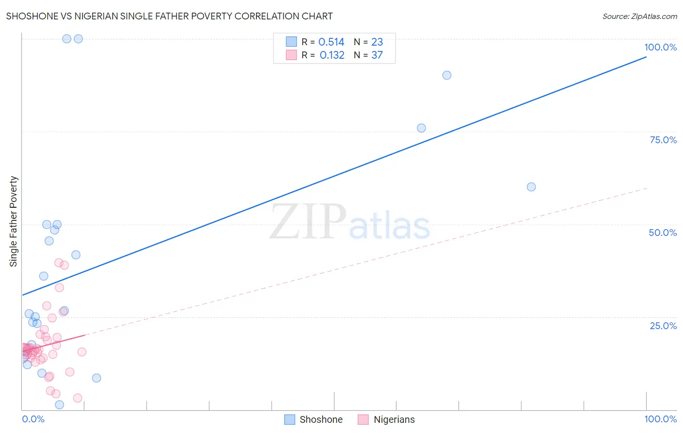 Shoshone vs Nigerian Single Father Poverty