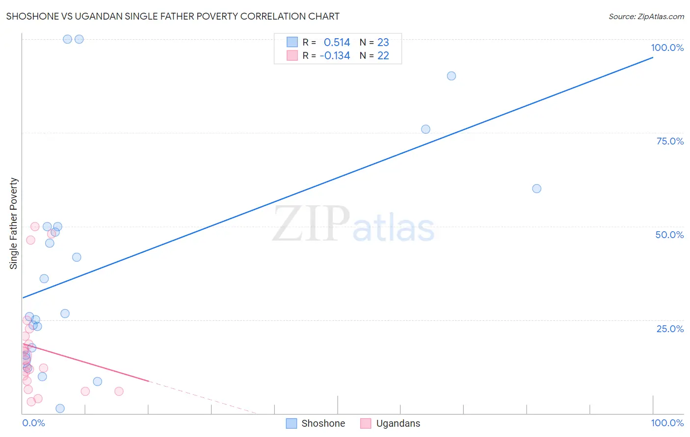 Shoshone vs Ugandan Single Father Poverty