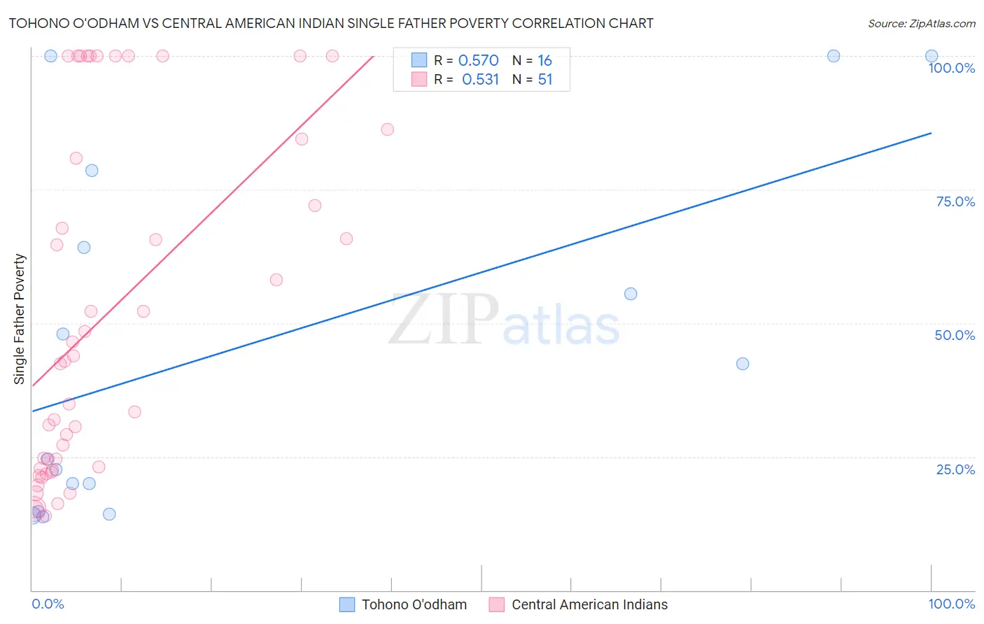 Tohono O'odham vs Central American Indian Single Father Poverty