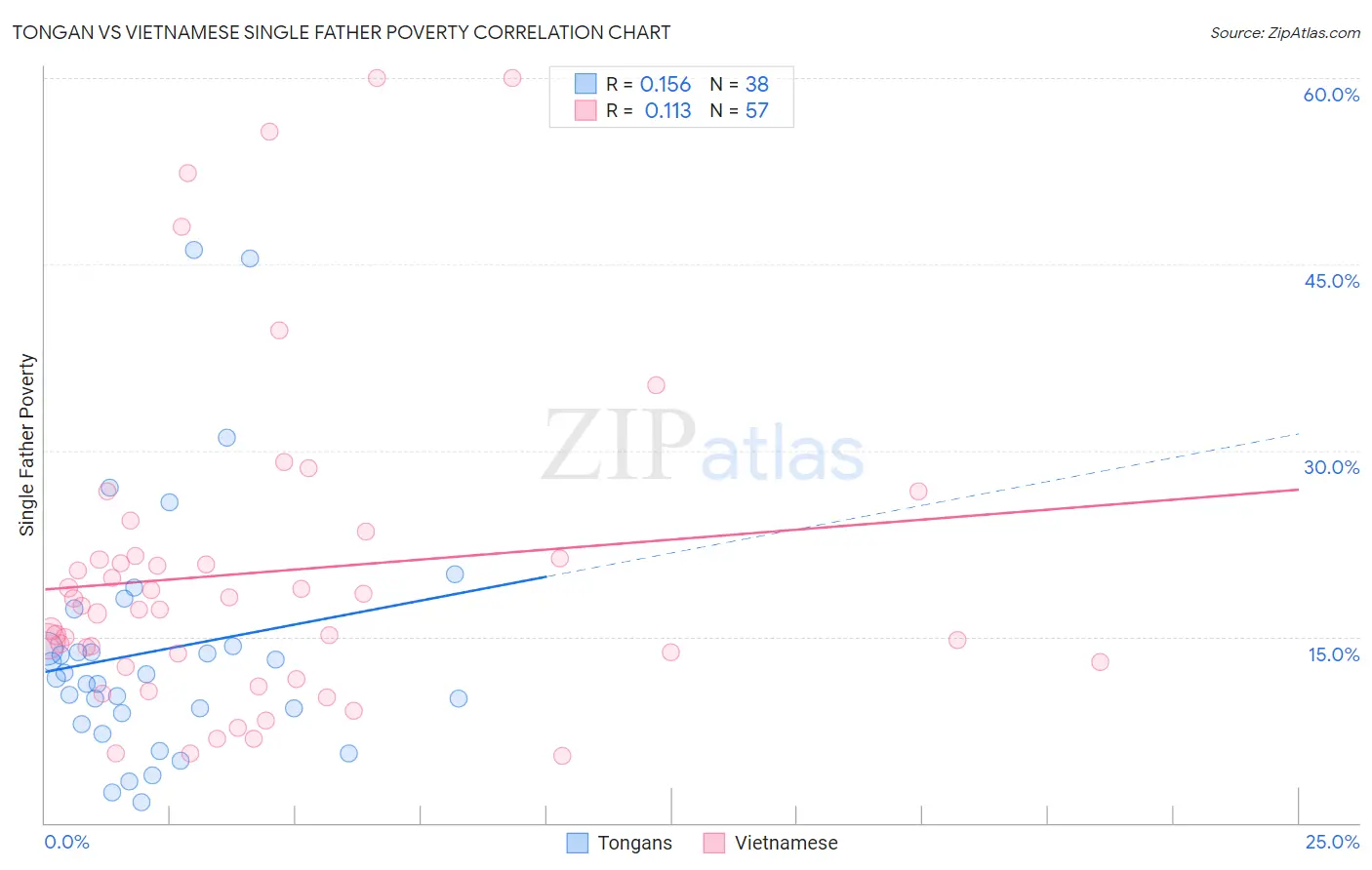 Tongan vs Vietnamese Single Father Poverty
