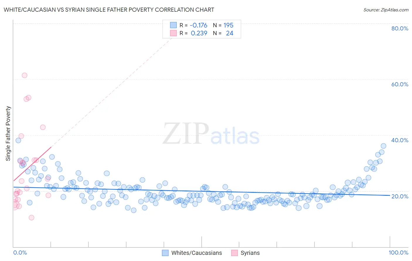 White/Caucasian vs Syrian Single Father Poverty
