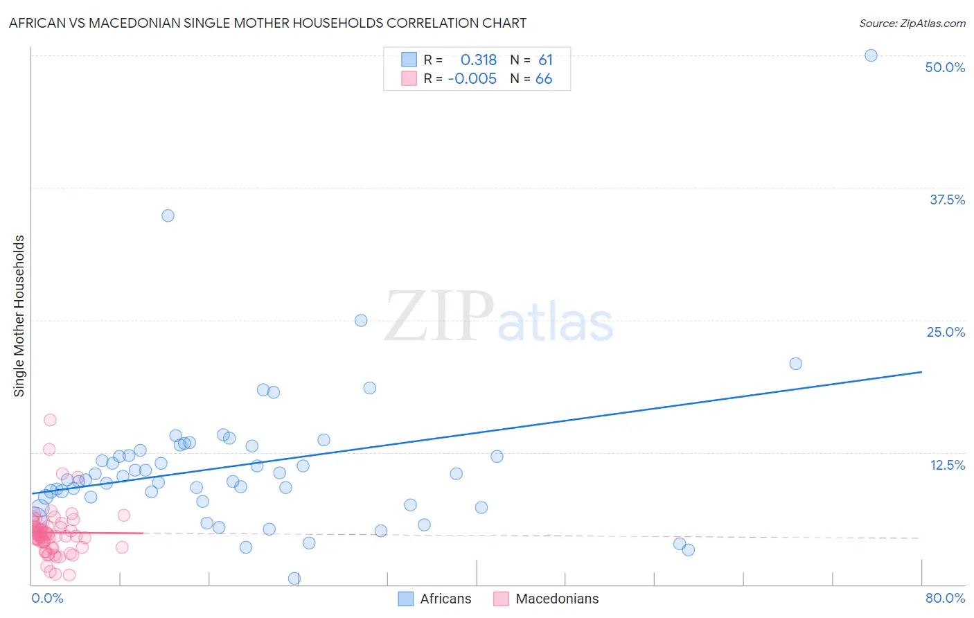 African vs Macedonian Single Mother Households