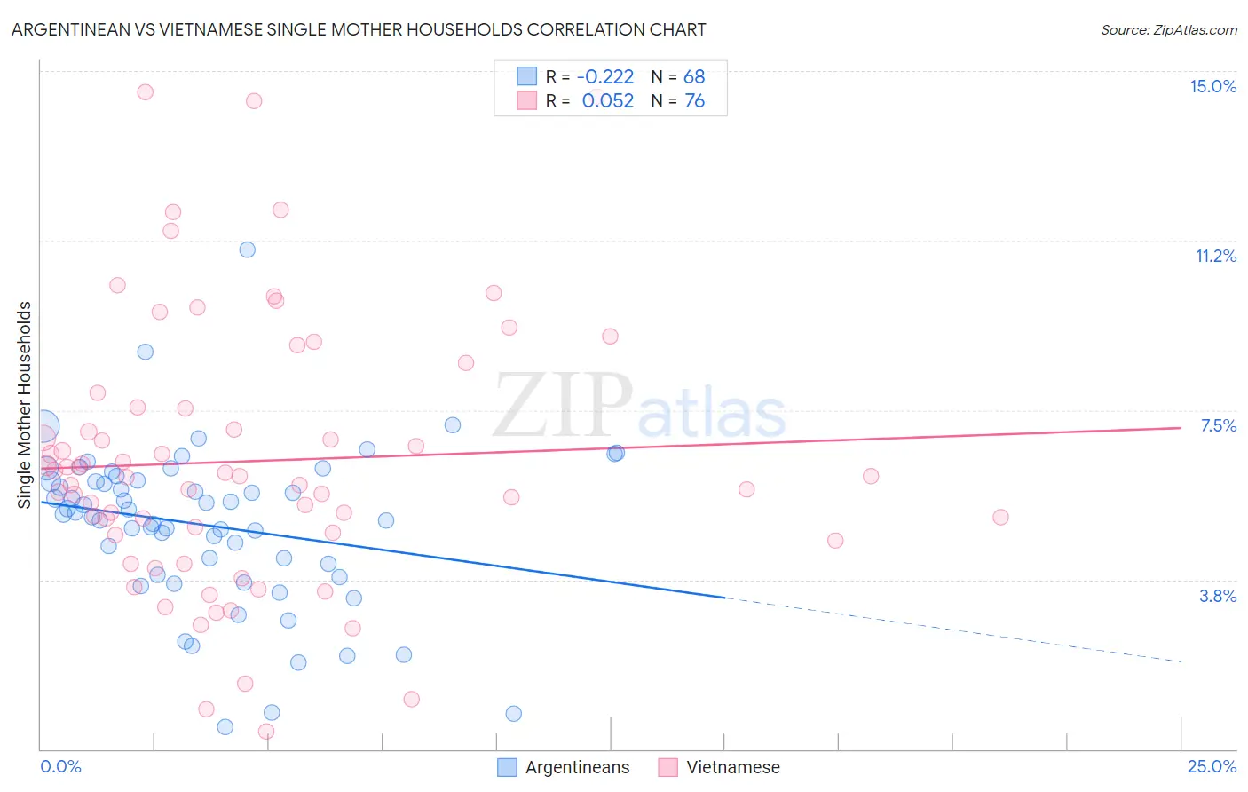 Argentinean vs Vietnamese Single Mother Households