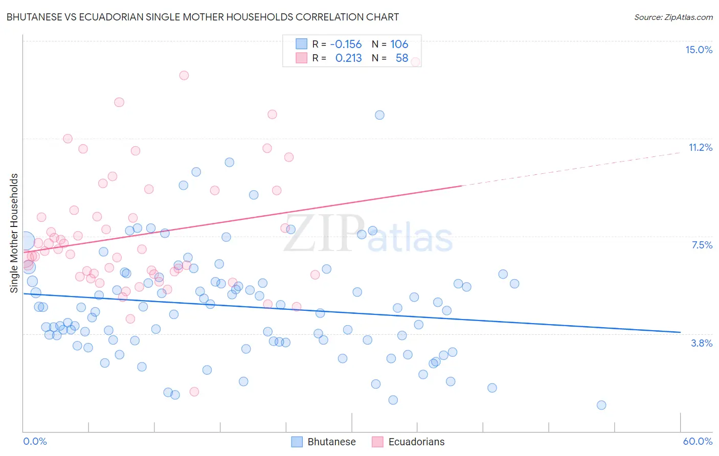 Bhutanese vs Ecuadorian Single Mother Households