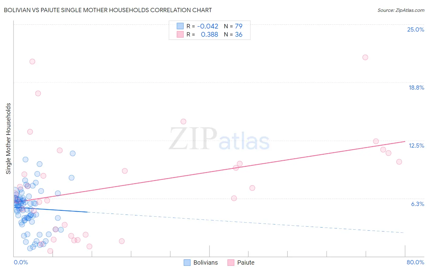 Bolivian vs Paiute Single Mother Households
