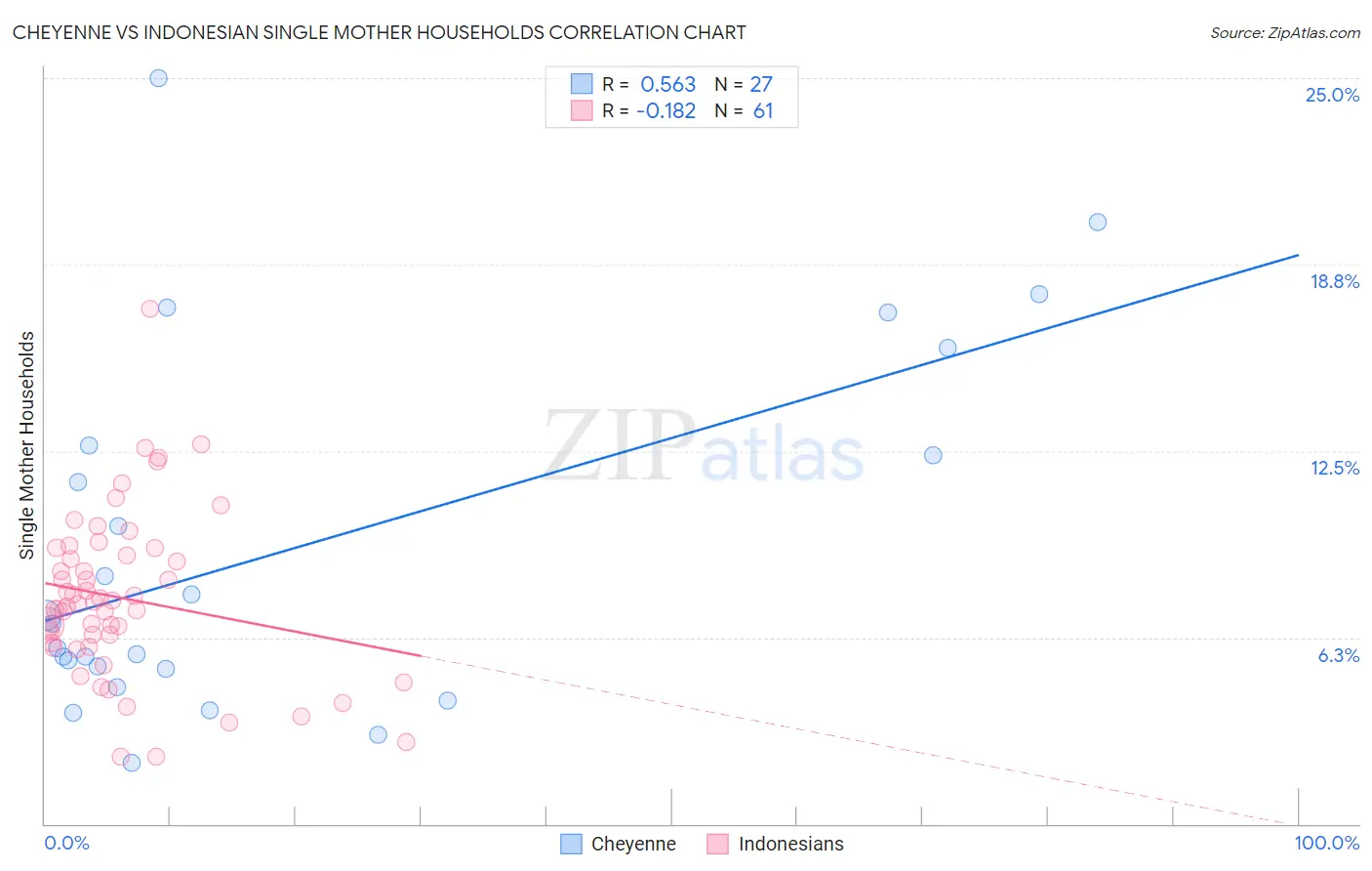 Cheyenne vs Indonesian Single Mother Households