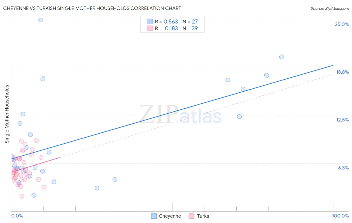 Cheyenne vs Turkish Single Mother Households