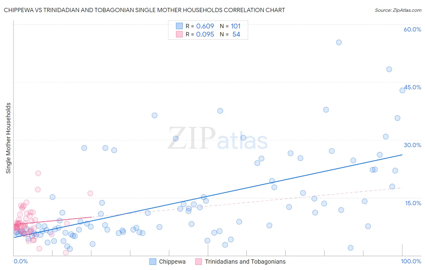Chippewa vs Trinidadian and Tobagonian Single Mother Households