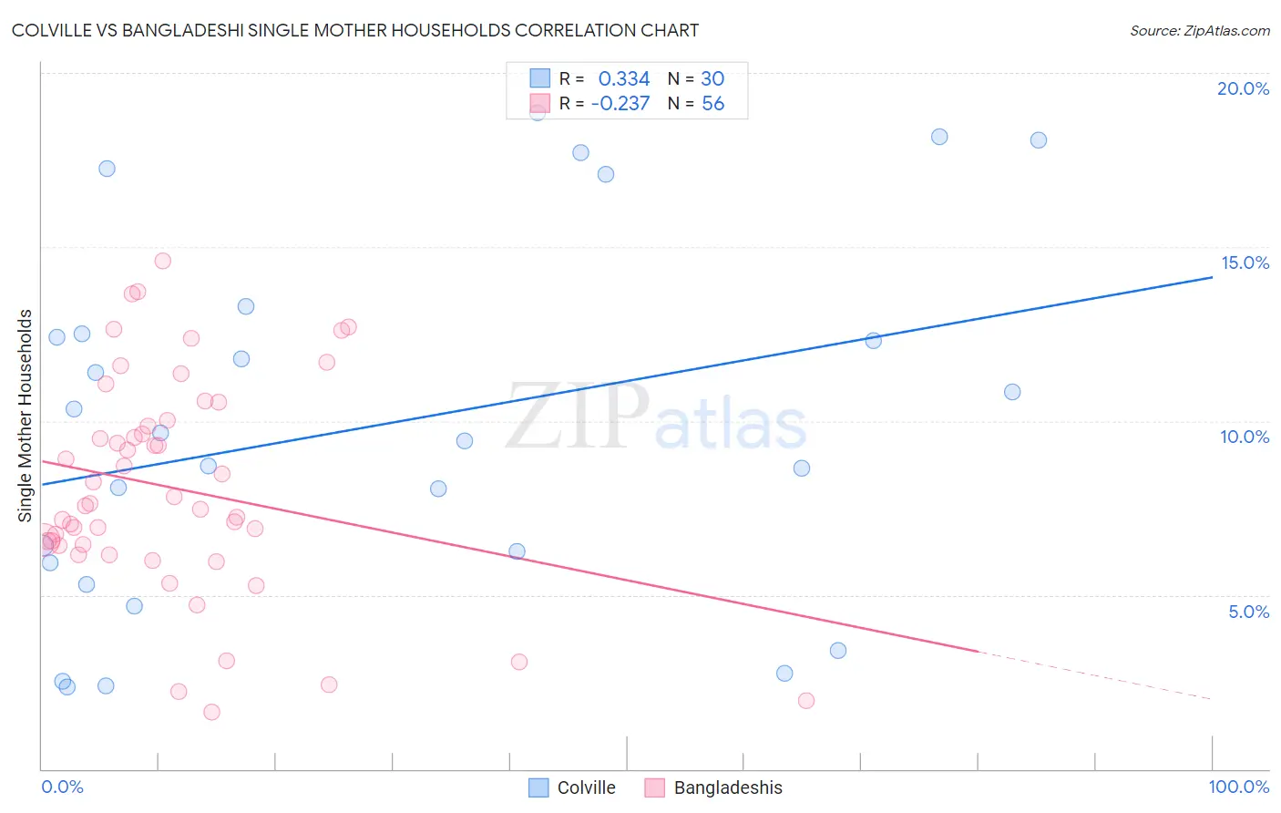 Colville vs Bangladeshi Single Mother Households