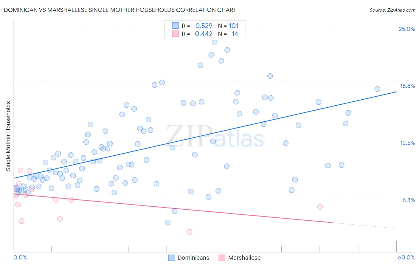 Dominican vs Marshallese Single Mother Households
