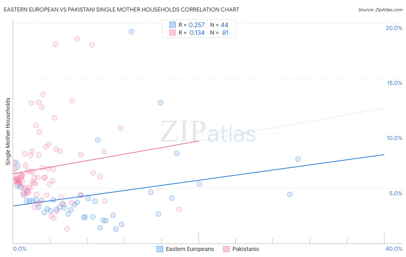 Eastern European vs Pakistani Single Mother Households