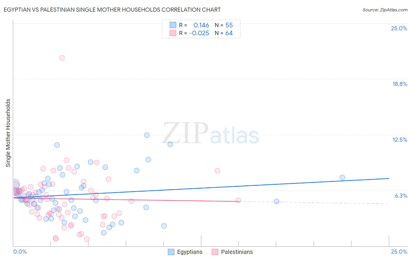 Egyptian vs Palestinian Single Mother Households