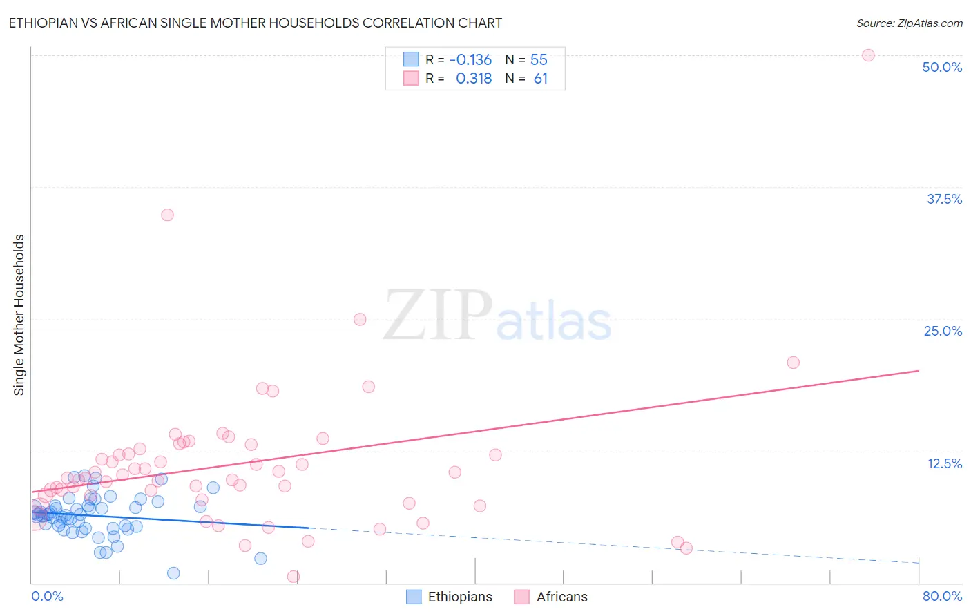 Ethiopian vs African Single Mother Households