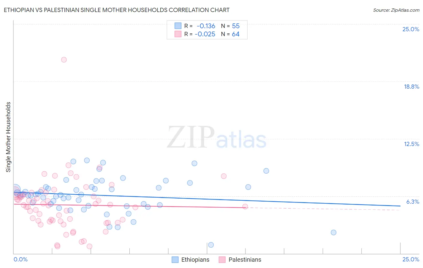 Ethiopian vs Palestinian Single Mother Households