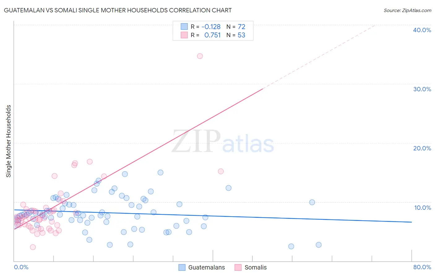 Guatemalan vs Somali Single Mother Households