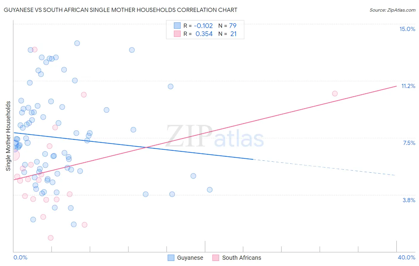 Guyanese vs South African Single Mother Households