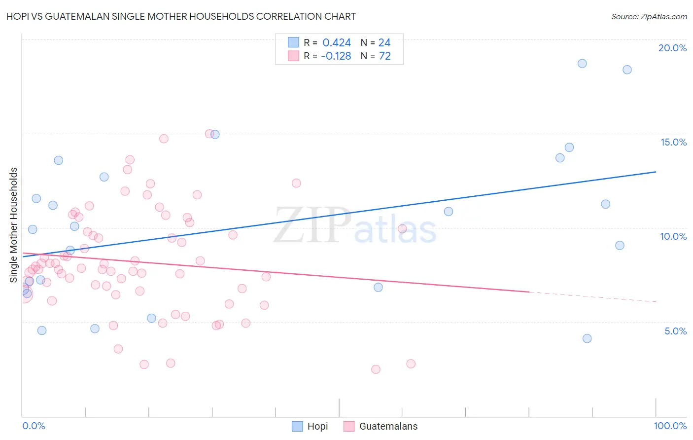 Hopi vs Guatemalan Single Mother Households