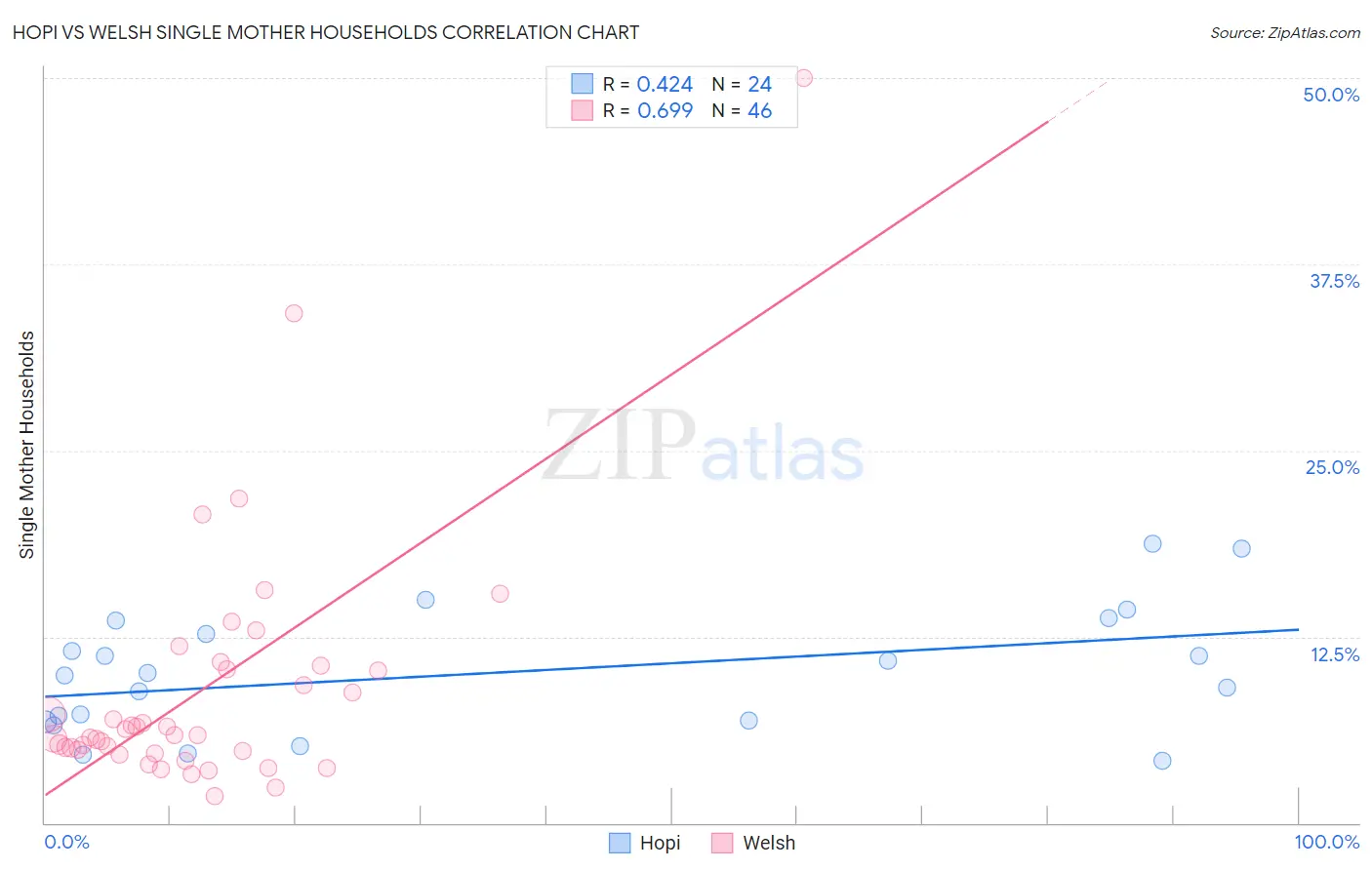 Hopi vs Welsh Single Mother Households