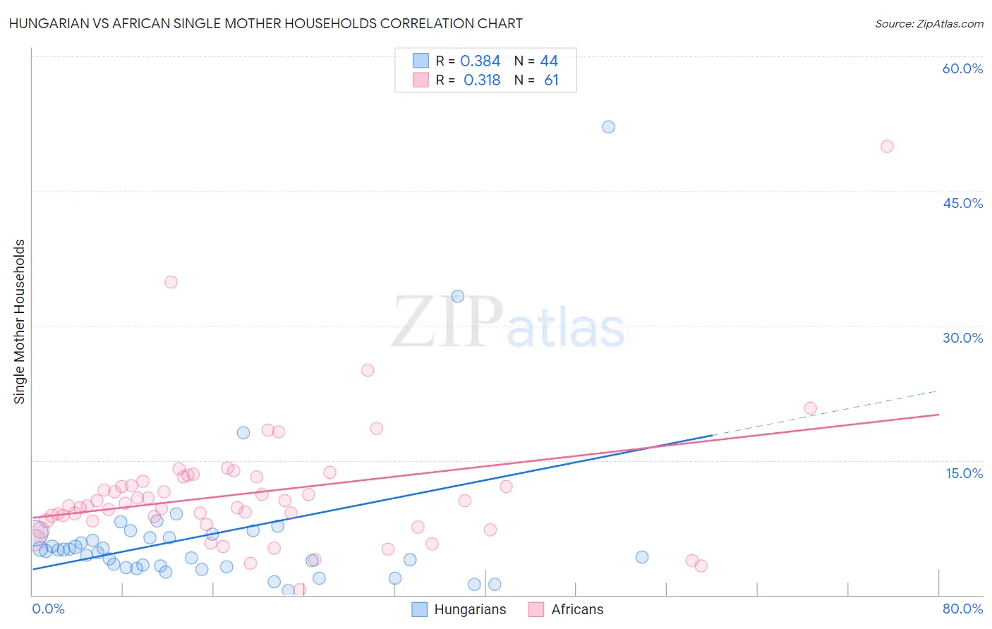 Hungarian vs African Single Mother Households
