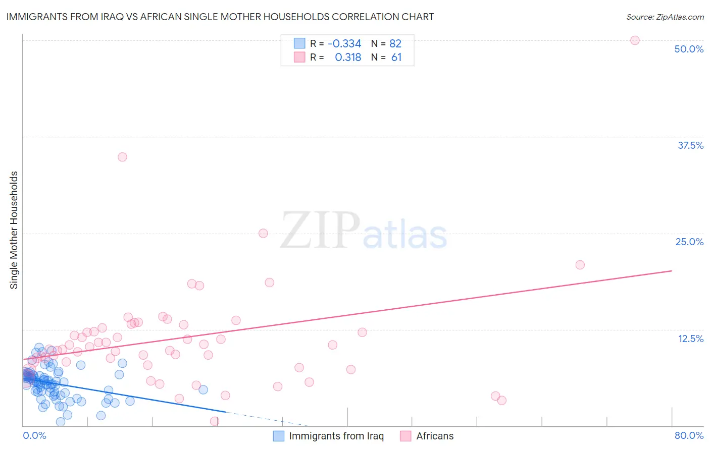 Immigrants from Iraq vs African Single Mother Households