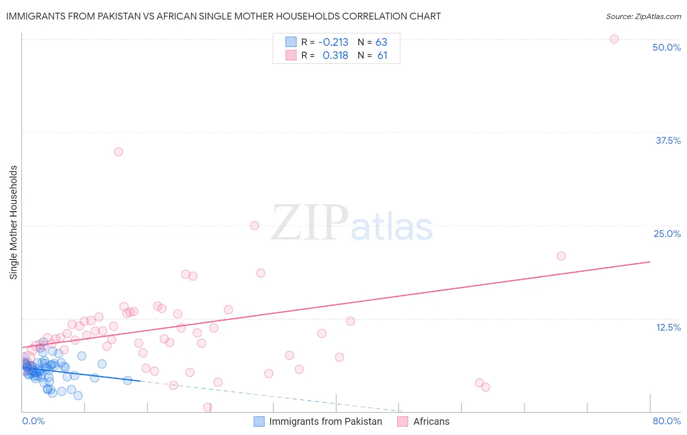 Immigrants from Pakistan vs African Single Mother Households