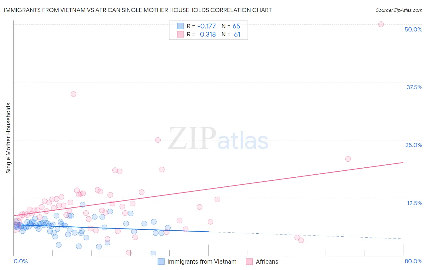 Immigrants from Vietnam vs African Single Mother Households