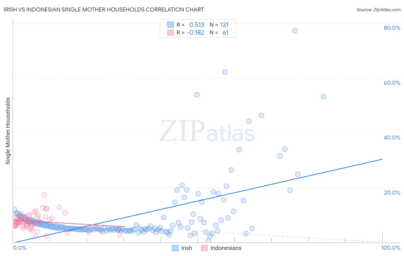 Irish vs Indonesian Single Mother Households