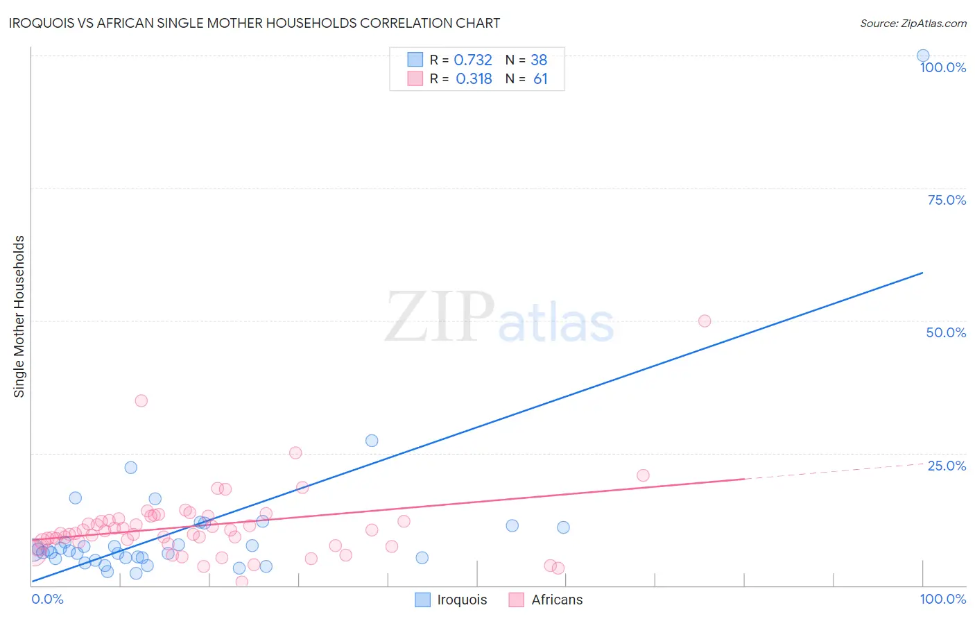 Iroquois vs African Single Mother Households