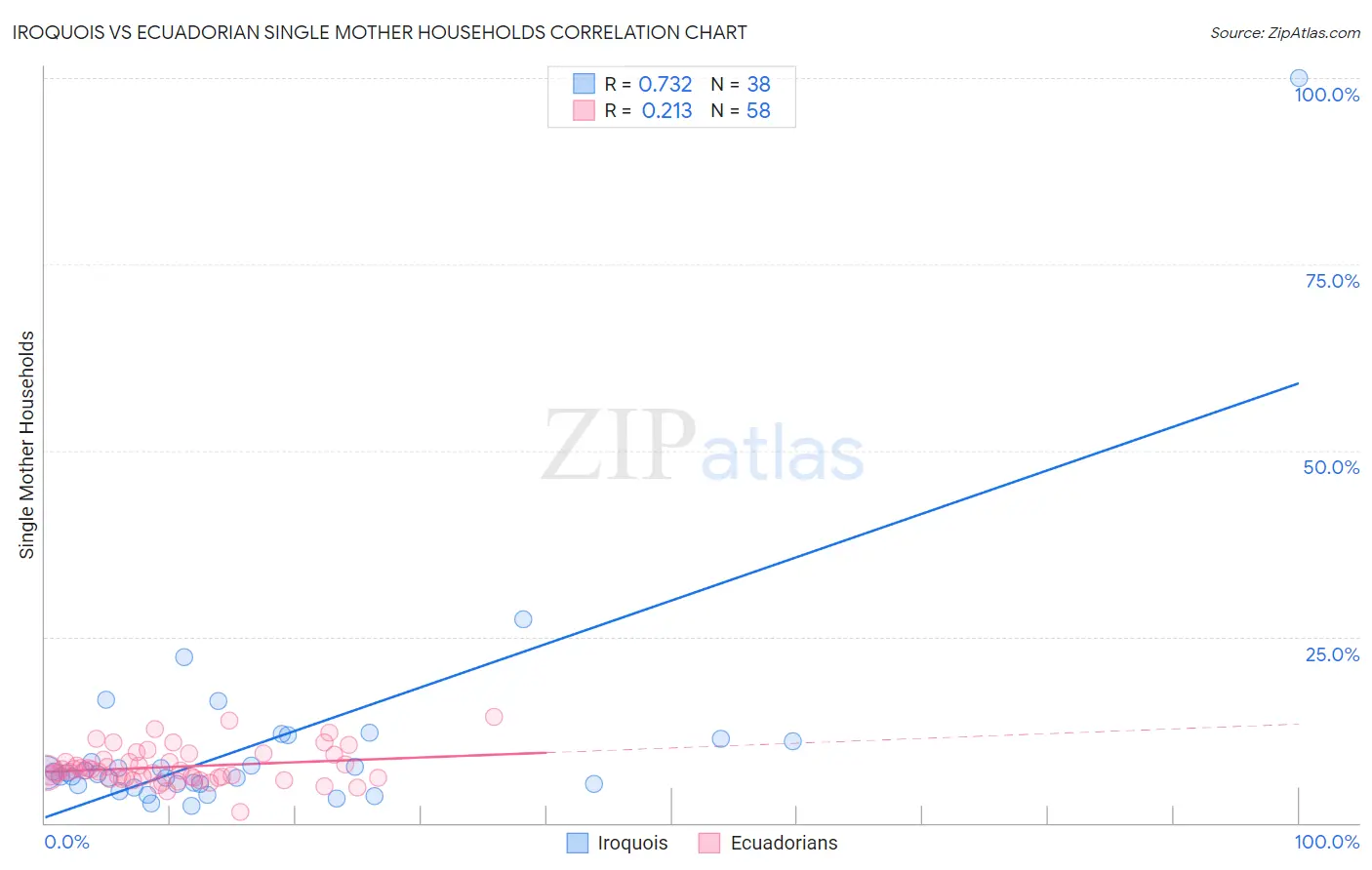 Iroquois vs Ecuadorian Single Mother Households