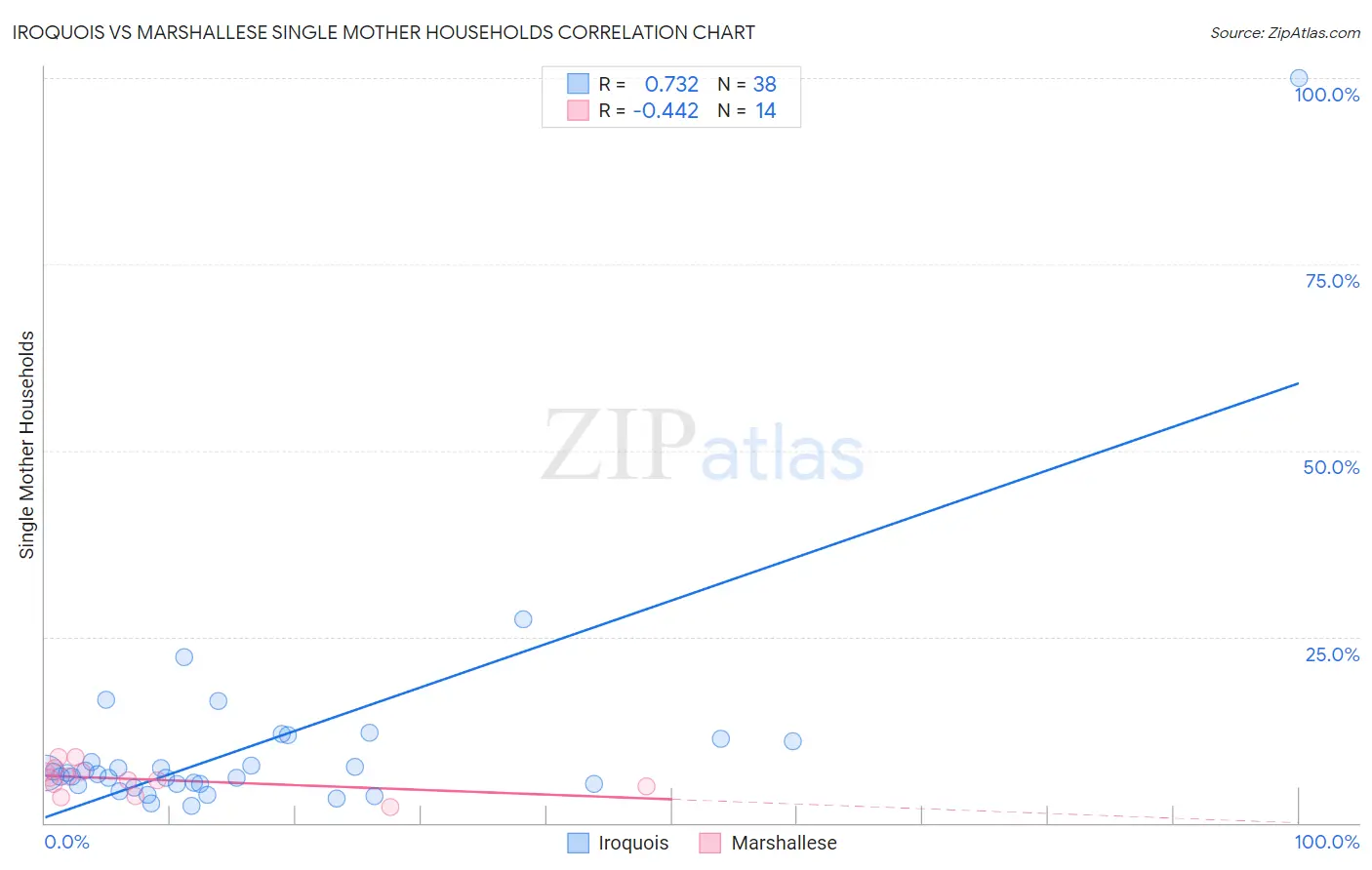 Iroquois vs Marshallese Single Mother Households