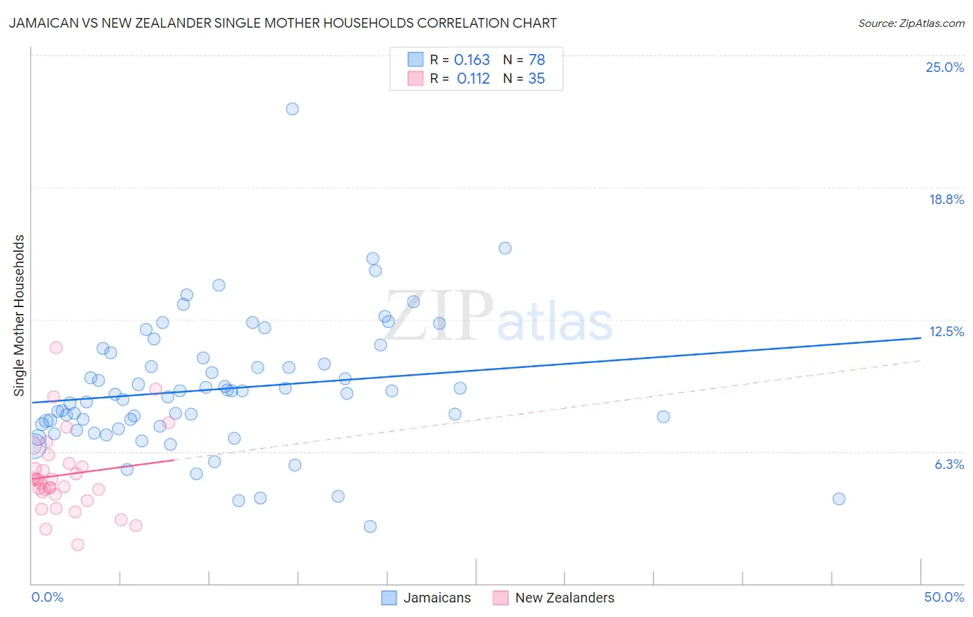 Jamaican vs New Zealander Single Mother Households