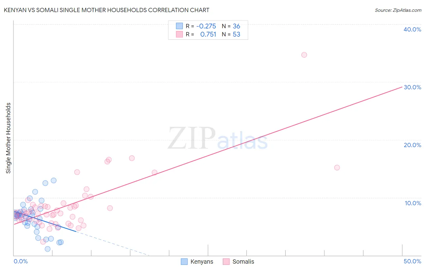 Kenyan vs Somali Single Mother Households