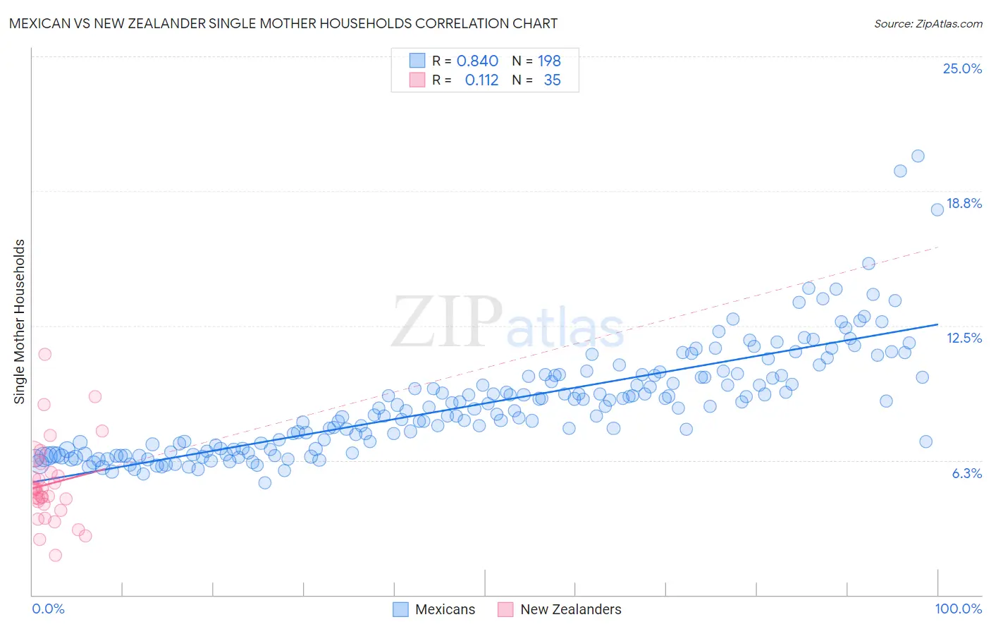 Mexican vs New Zealander Single Mother Households