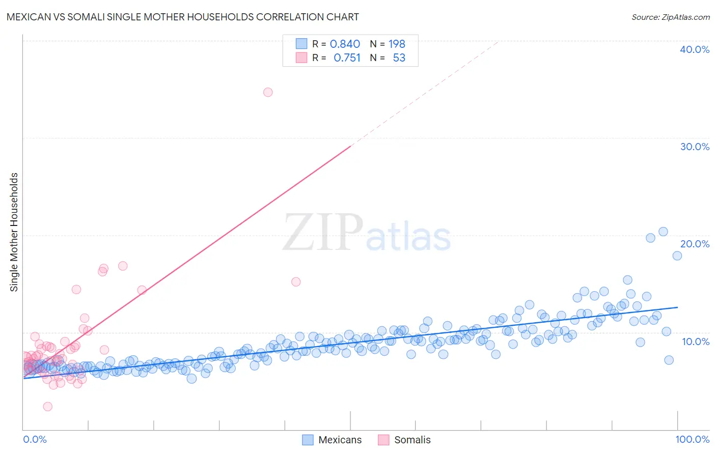 Mexican vs Somali Single Mother Households