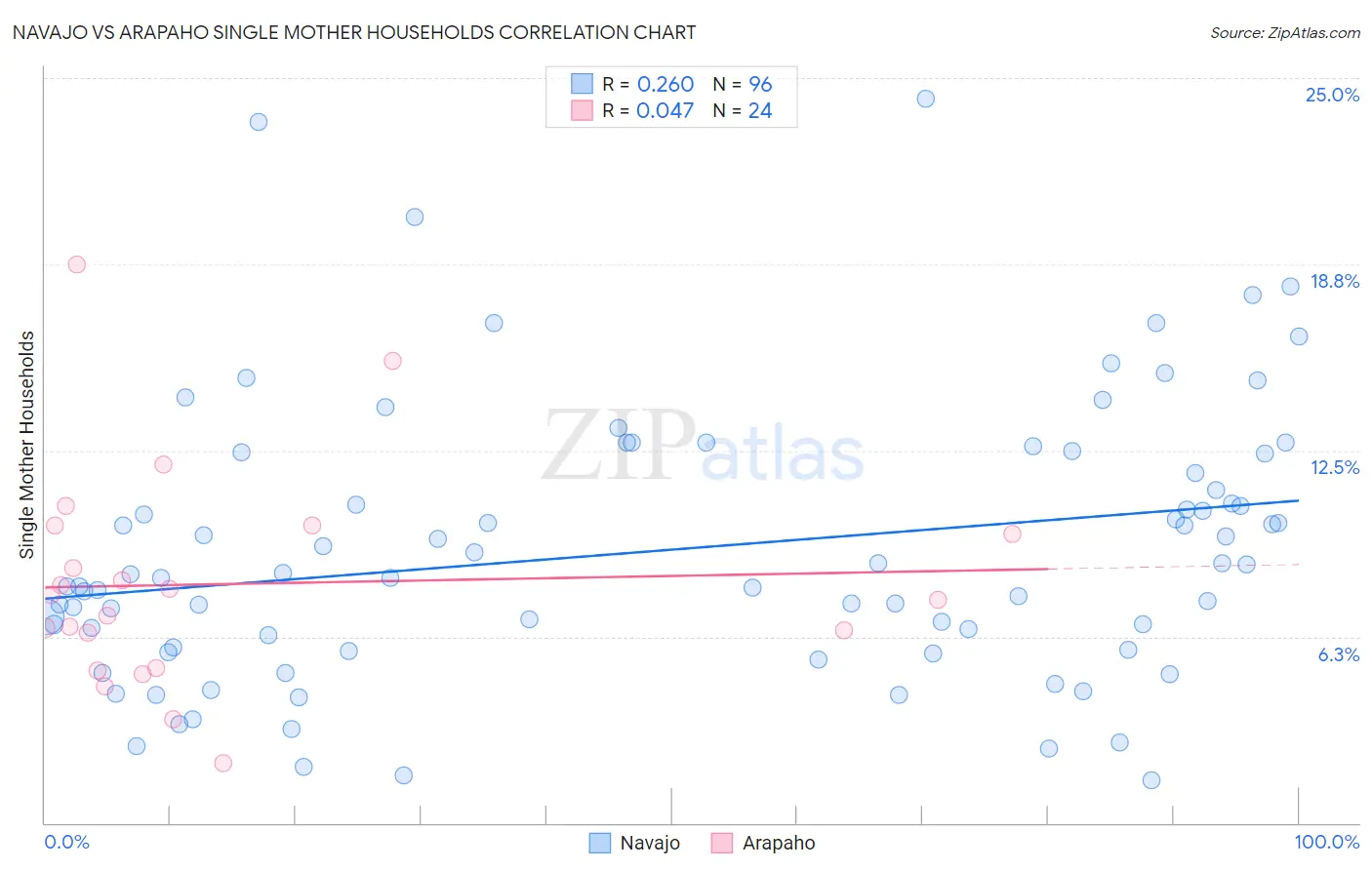 Navajo vs Arapaho Single Mother Households