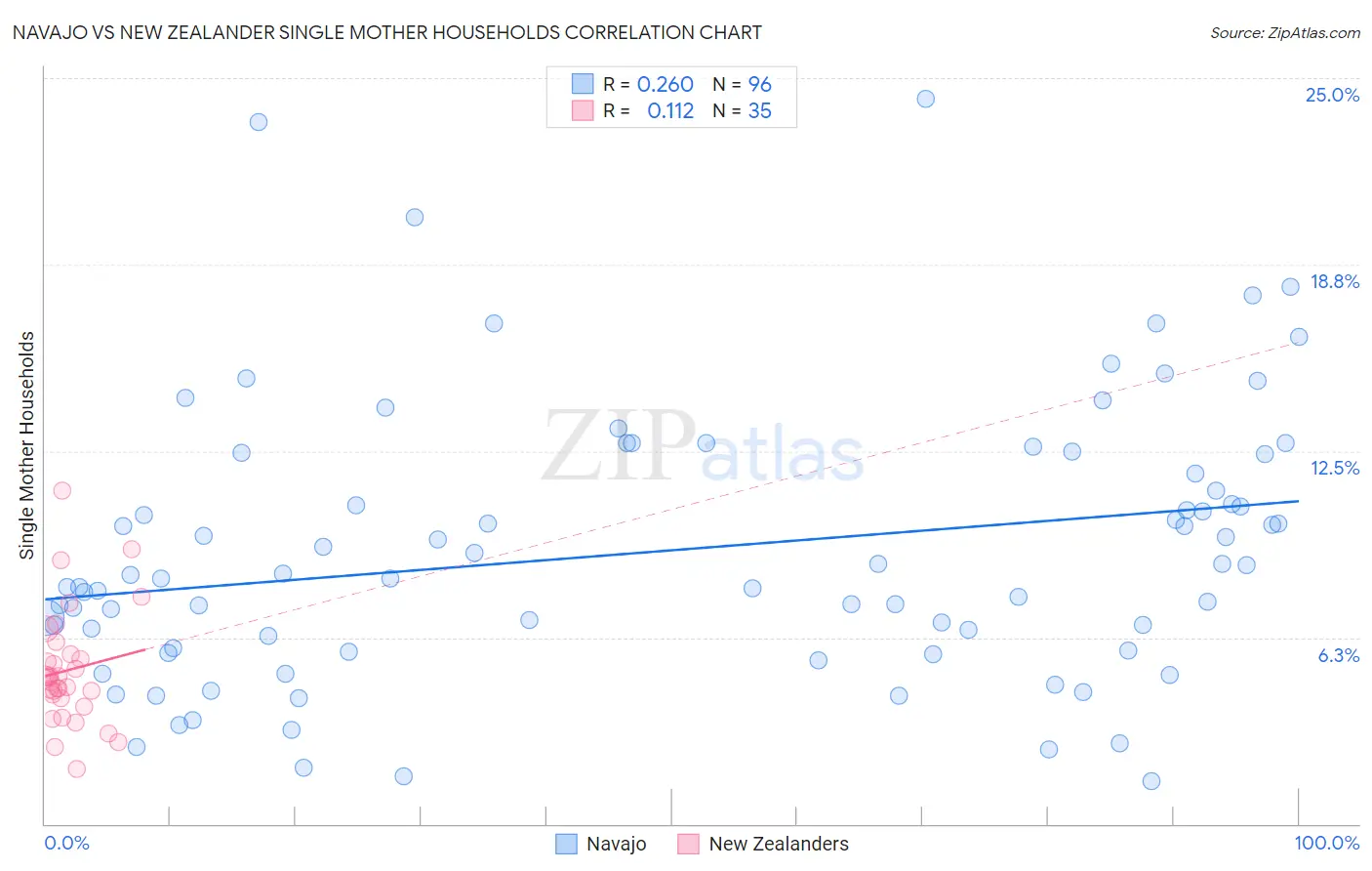 Navajo vs New Zealander Single Mother Households